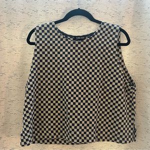 Ilana Kohn Kate Crop, Sea Checks / Large / Navy and Natural